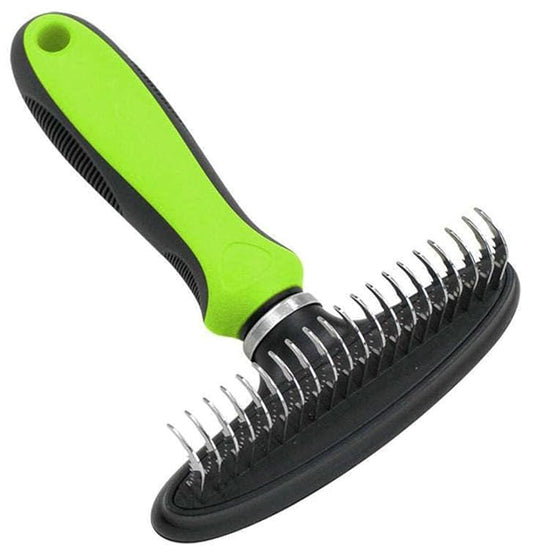 Pet Life ® Flex Series Undercoat Dematter Grooming Cat and Dog Pet Rake