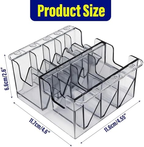 Clipper Blade Holder Organizer with Lid, Clipper Guard Comb Holder for 8 Blades Plastic Storage Case Rack