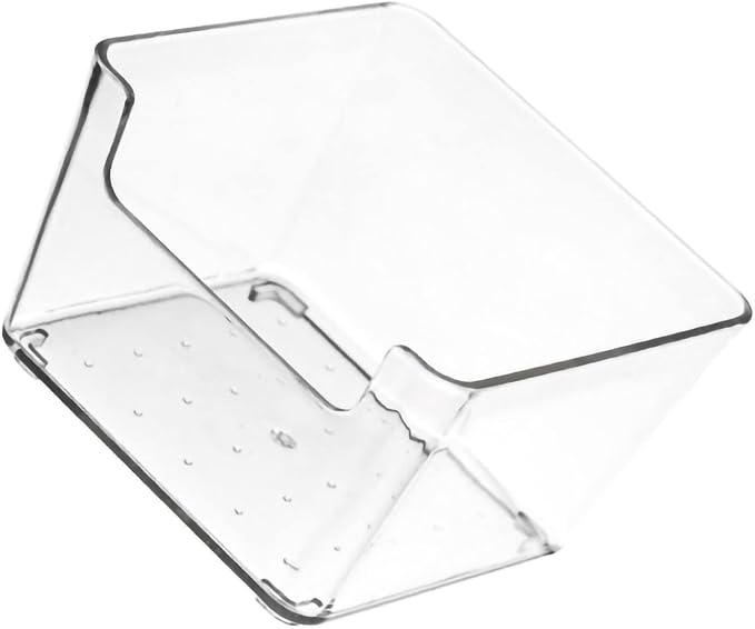 GOTOTOP Drawer Organizers, Transparent PET Drawer Storage Trays, Stackable Divider Box for Kitchen Bathroom Office Bedroom, Visible Classified Storage for Daily (Small Square Box)