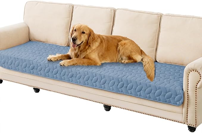 Ameritex Waterproof Pet Bed Cover Anti-Slip Dog Bed Blanket for Sofa and Furniture Waterproof New Pattern Design (Lightblue, 30x90 Inch (Pack of 1))