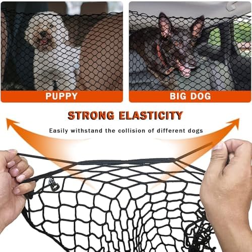 Car Pet Barrier Net Suitable for 2011-2023 Dodge Charger, Rear Seat Organizer Pouch Interior Space Partition Shroud Protection Component