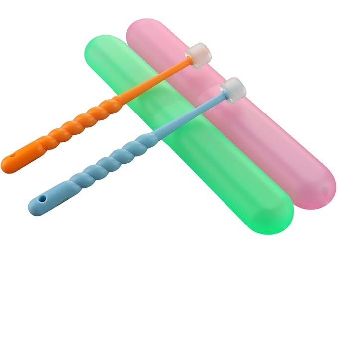 VTurboWay 2 Pcs 360-Degree Pet Toothbrush for Puppy, Small Dog and Cat, Colors May Vary