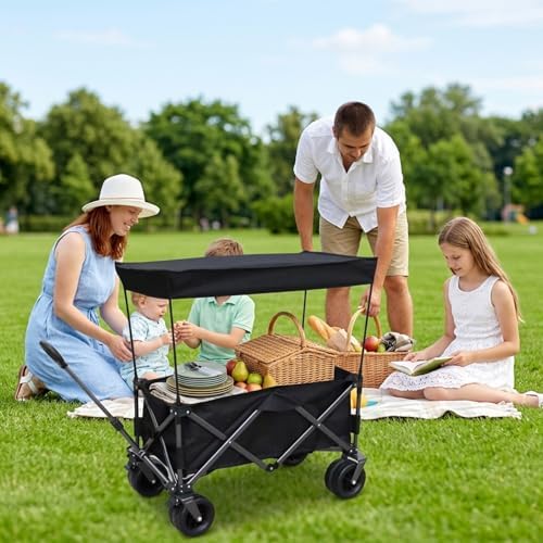 Wagon Cover, Mosquito Net Folding Cover with Zipper, Wagon Accessories for Outdoor Beach Cart, Stroller, Trolley, Indoor Decorations