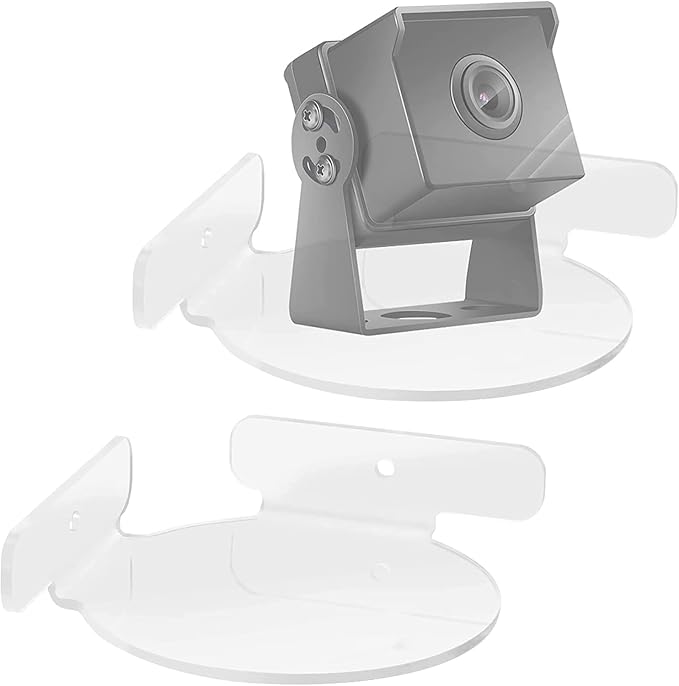 Diarypiece Acrylic Circular Corner Shelf Universal Mount, For Security Camera Baby Monitors Speaker Wifi Routers
