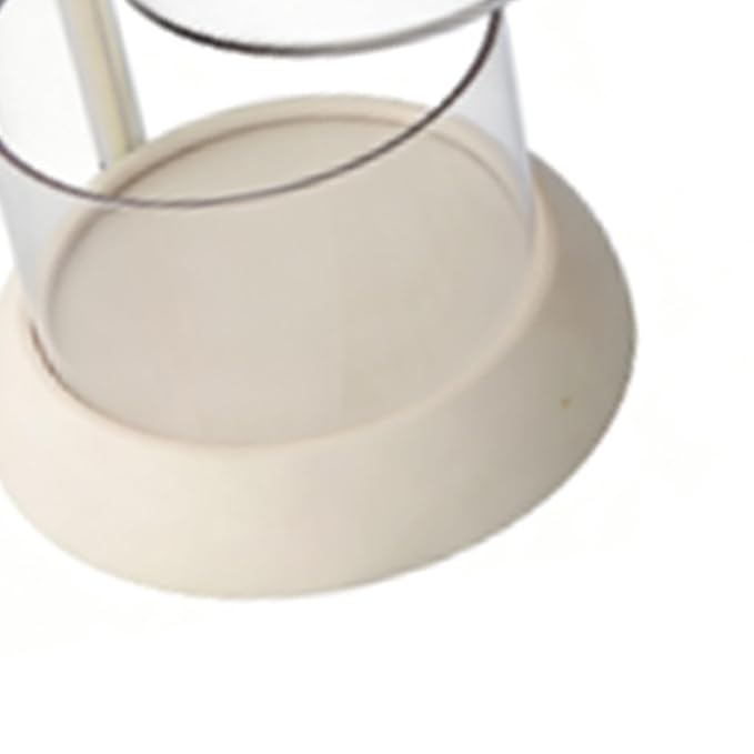 Makeup Sponge Holder,2 Tier Clear Pet Rotating Round Makeup Sponge Storage Box White Organizer Holder For Powder Puff Cotton Pads