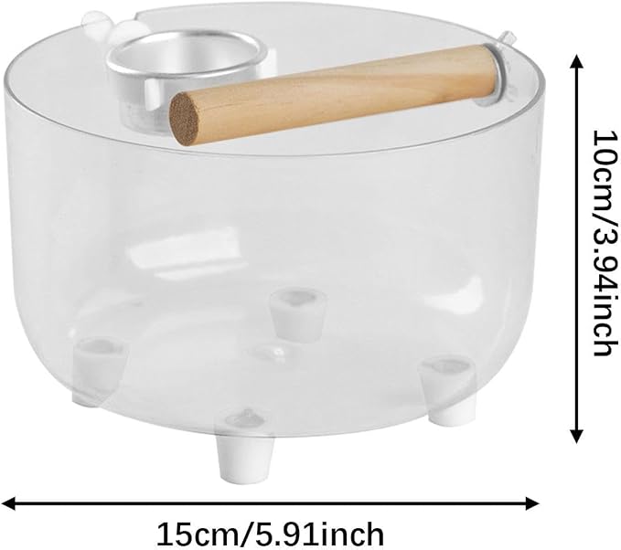 Bird Toilet Stand, Training Device, Easy to Assemble, Decorative Parrot Grinding Seat, Bird Toilet for Parakeets Indoor and Outdoor, Round