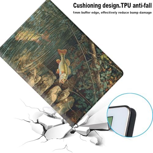 for Samsung Galaxy Tab S8/S7 2022/2020 11 Inch (SM-X700/X706/T870/T875/T878) Tablet Protective Cover with Adjustable Stand and Magnetic Auto Wake/Sleep,Fishing