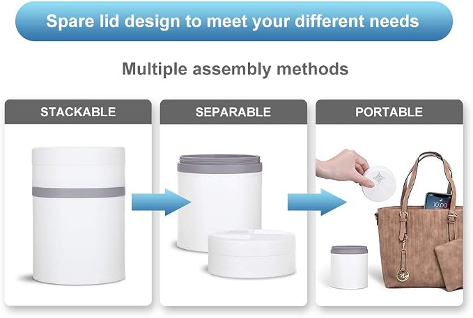 Extra Large Supplement Organizer and Portable Pill Case with 8 Compartments Double Layers Medicine Dispenser Monthly Vitamins Organizers Pill Bottle,White