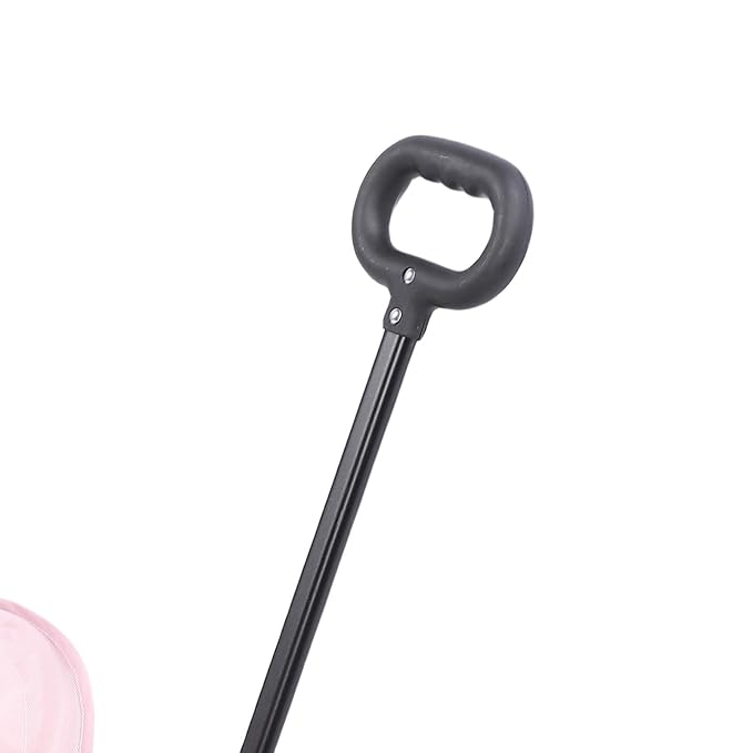 banapoy Foldable Pet Stroller with Canopy, 4 Wheels Pet Strolling Cart for Small Dogs Cats, Lightweight Easy Assembly, 1 Hand Fold, Outdoor Use (Pink)