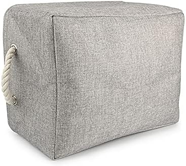 Dog Toy Storage Basket Bin with Personalized Pet's Name - Collapsible Rectangular Storage Box Chest Organizer for Dog Toys,Dog Coats,Dog Clothing,Dog Apparel & Accessories (Beige, L)