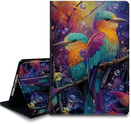 Bxgolkgd Tablet Case for Samsung Galaxy Tab A9 8.7 Inch 2023(SM-X110/X115/X117),Shockproof Stand Cover with Heat Dissipation,Auto Wake/Sleep Function,Colorful Parrot