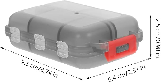 10-Compartment Portable Pill Organizer with 30 Sticker Labels, Small Travel Pill Case and Medication Storage, Compact Pocket Container for Purse Use