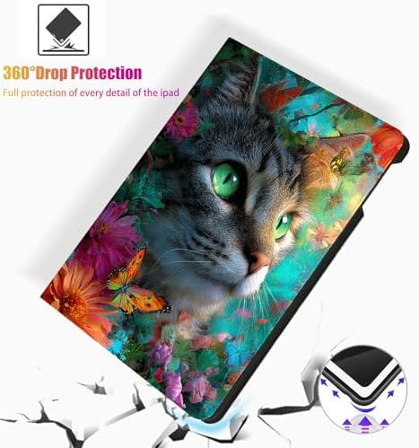 for Microsoft Surface Pro X/Pro X Plus-13 2019/2020/2021/2024 Tablet Case,Auto Wake/Sleep,Adjustable Stand Protective Cover - Cute Cat