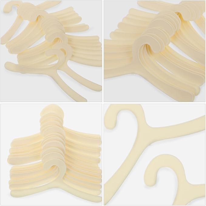 Yardwe 12Pcs 19cm PET Clothes Hangers Mini Plastic Dog and Cat Apparel Rack for Organizing PET Clothing Space-Saving Drying Solution for Small