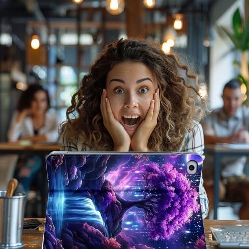 for Microsoft Surface Pro 8-13" 2021 Tablet Case,Auto Wake/Sleep,Adjustable Stand Protective Cover - Purple Tree of Life