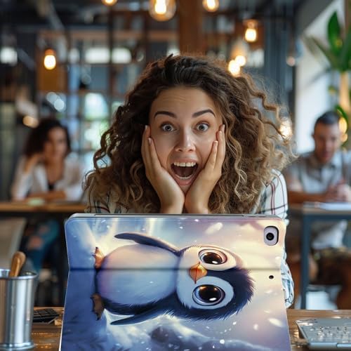 for Microsoft Surface Go 4/3/2/1-10.5" 2021 Tablet Case,Auto Wake/Sleep,Adjustable Stand Protective Cover - Cute Penguin