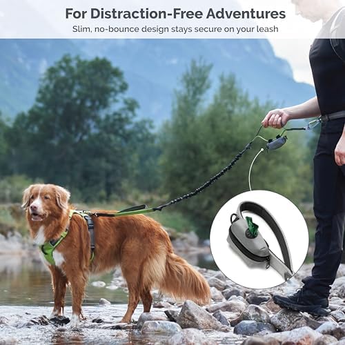 Tuff Mutt Dog Poop Bag Holder with Velcro Attachment - Durable Fabric Poop Bag Dispenser for Leashes - Includes Starter Roll for Easy Cleanup (Pack of 3)