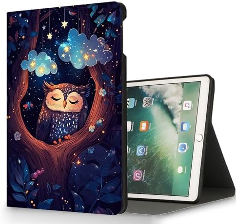 for Microsoft Surface Pro X/Pro X Plus-13 2019/2020/2021/2024 Tablet Case,Auto Wake/Sleep,Adjustable Stand Protective Cover - Cute Owl