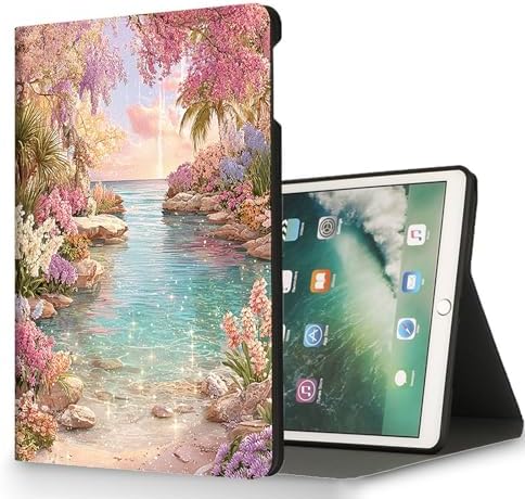 for Microsoft Surface Pro 7 Plus,Surface Pro 7/6/5/4 12.3" Tablet Case,Auto Wake/Sleep,Adjustable Stand Protective Cover - Dream Flower Sea