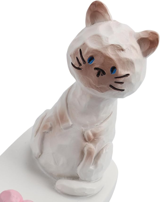 Cute Kitten Phone Stand Adorable Sitting Cat Phone Holder Cartoon Animal Mobile Holder Tablet Stand Cat Desk Ornament