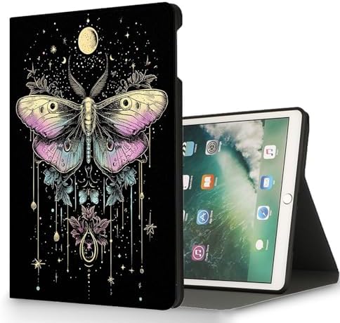 for Microsoft Surface Go 4/3/2/1-10.5" 2021 Tablet Case,Auto Wake/Sleep,Adjustable Stand Protective Cover - Moth Moon Starry Sky