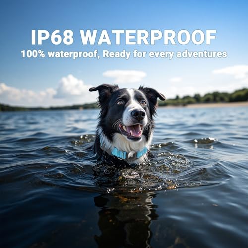 AirTag Dog Collar, IP68 Waterproof Integrated Air Tag Dog Collars