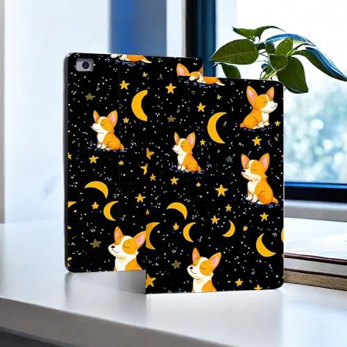 for Microsoft Surface Pro X/Pro X Plus-13 2019/2020/2021/2024 Tablet Case,Auto Wake/Sleep,Adjustable Stand Protective Cover - Corgi Starry Night
