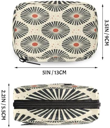 Travel Pill Organizer Vintage Japanese Geometric Small Pill Case