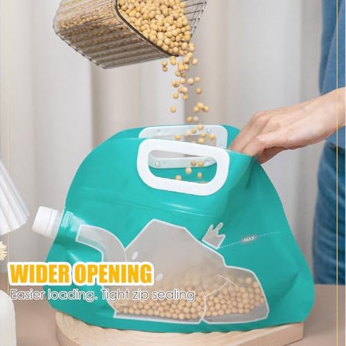 3-Pack Pet Food Storage Bags with Wide Mouth & Twist Cap, Stand-Up Leakproof Kibble Container Pouches, 4-Layer Airtight Dry Dog Cat Food Storage