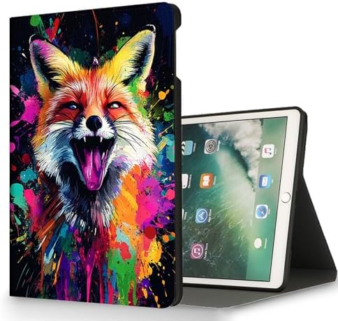 for Microsoft Surface Pro 8-13" 2021 Tablet Case,Auto Wake/Sleep,Adjustable Stand Protective Cover - Colorful Fox Art