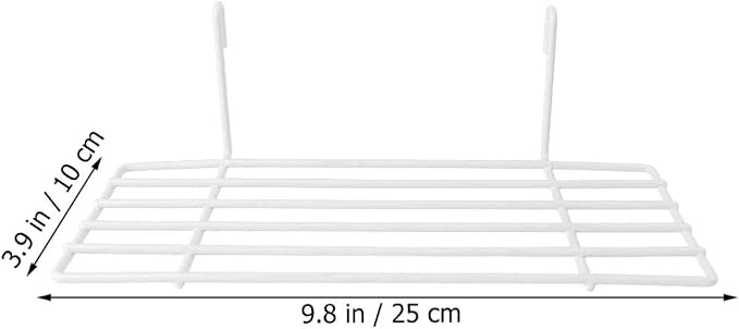 Mipcase 3pcs Iron Frame Bird Perch Shelf for Parrots Easy to Install Wall Decoration Sturdy Grid Wall Stand Practical Display for Plants and Pet Accessories White