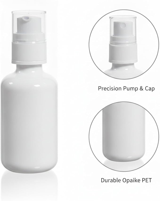 Refillable Cosmetic Spray Bottles, Opaque White PET for Skincare, Travel-Size Dispenser for Toners and Serums, 2 oz (1 PC)
