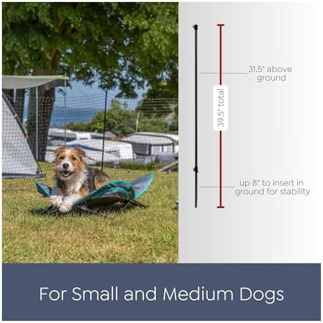 Trixie Portable Pet Fence, Mesh Dog Playpen, Ideal Outdoor Camping Fence, Lightweight Easy to Transport