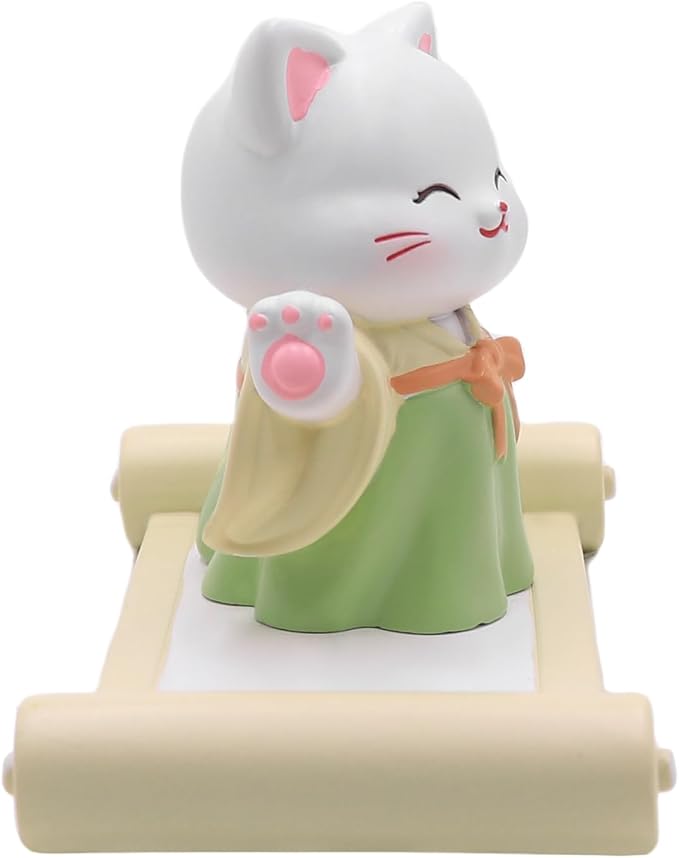 Cute Cat Phone Holder for Desk Kitten Phone Stand Desktop Holder Stand for All Smartphones Tablets Kawaii Kitty Desk Ornament