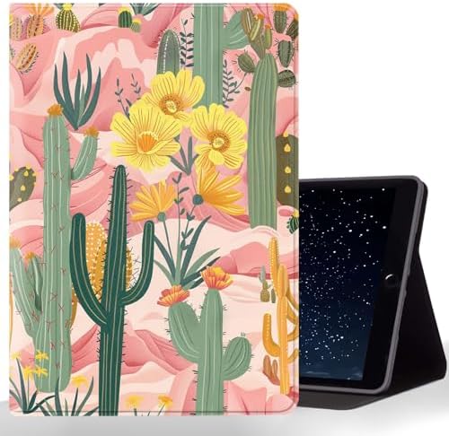 Tablet Case for iPad 11th A16 2025 (11 Inch)/10th Generation 2022 (10.9 Inch),Shockproof Protective Cover with Stand,Auto Wake/Sleep,Cactus Plant