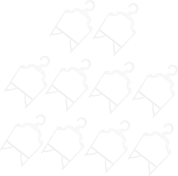 iplusmile 10pcs PP Pet Apparel Hangers for Dogs Compact Lightweight Dog Clothes Storage Organizers Sturdy Non Deformable Pet Supplies Holders