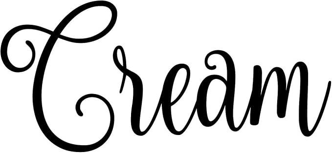 Cream 4.5w x 2h Label | Kitchen Pantry Organization | Die Cut Vinyl Decal | Black Fancy Font (Sticker Only)