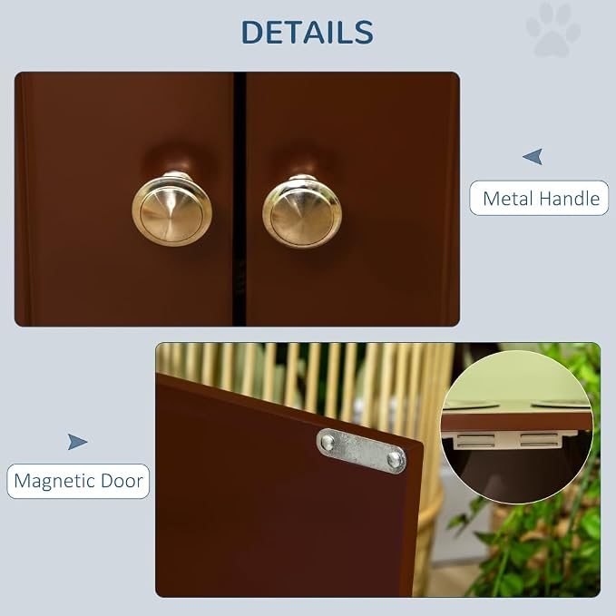 Elevated Dog Bowl Stand with 44L Storage Cabinet for Large Dogs, Raised Feeding Station with Stainless Steel Bowls