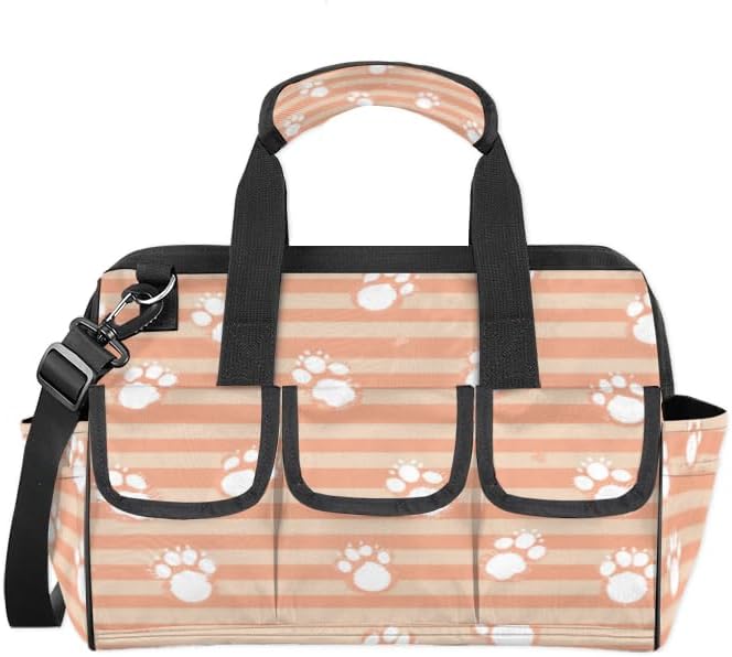 Dog Paws Heavy Duty Tool Bag 14.8 Inch Cat Pet Paw Animal Portable Soft Tool Box Organizer Storage with Adjustable Shoulder Strap
