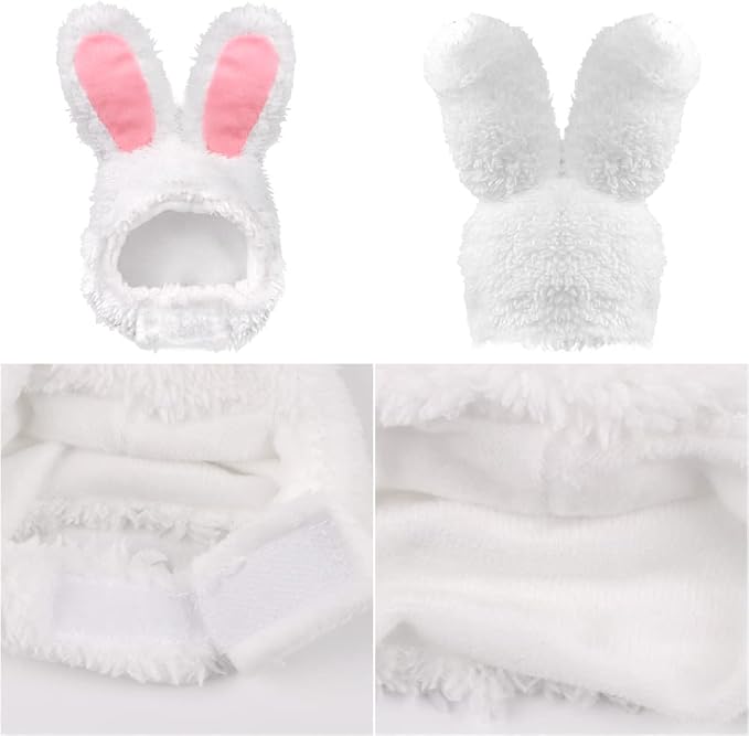 YUJUN Cat Easter Cute Costume Pet Bunny Rabbit Hat with Ears for Cats Small Dogs Puppy Easter Party Costume Accessory Headwear