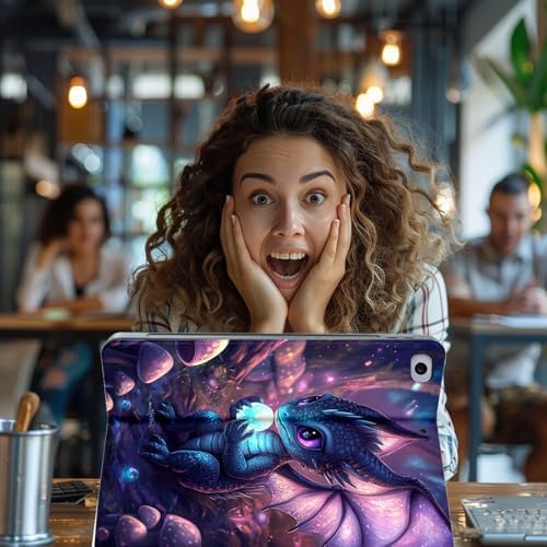 for Microsoft Surface Pro 11/10/9-13" 2024/2022 Tablet Case,Auto Wake/Sleep,Adjustable Stand Protective Cover - Cute Dragon