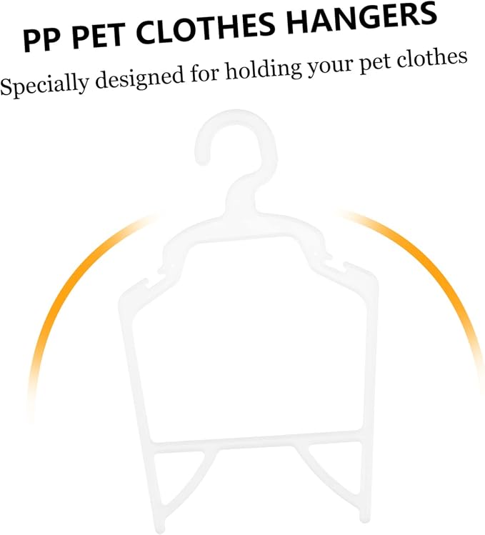 Happyyami 10pcs Pet Hangers for Dog and Cat Clothing Pp Material Lightweight Design Compact for Organizing Pet Apparel and Accessories