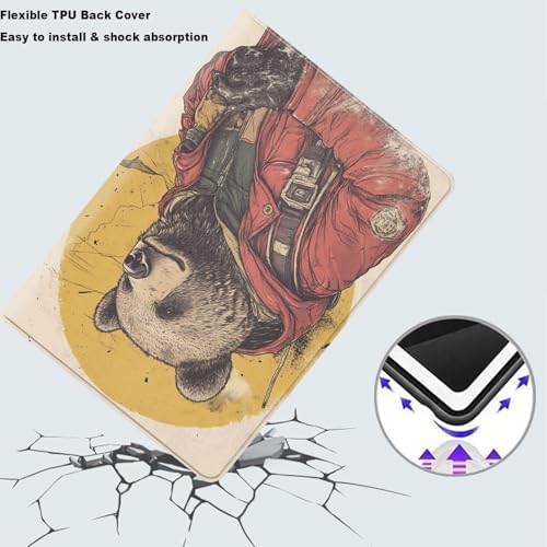 Tablet Case for iPad Air 13" M3/M2,iPad Pro 12.9" 6th/5th/4th/3rd Generation,Shockproof Protective Cover with Stand,Auto Wake/Sleep,Cartoon Bear