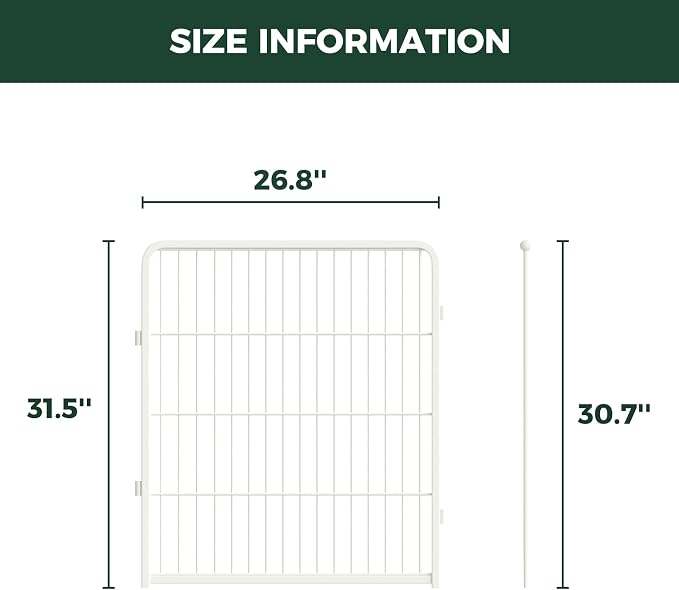 FXW Homeplus Indoor Dog Playpen, 32" H, 4 Panels, for Small & Medium Dogs | Stress-free play, Heavy-duty, Semi-open design, Easy setup, Threshold-free gate, Expandable, Patented