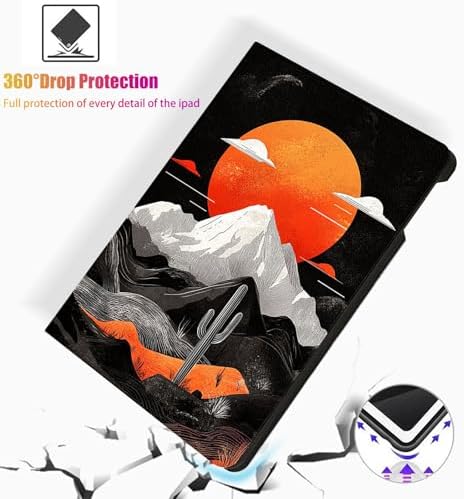 for Microsoft Surface Pro X/Pro X Plus-13 2019/2020/2021/2024 Tablet Case,Auto Wake/Sleep,Adjustable Stand Protective Cover - Sunset Mountain Art