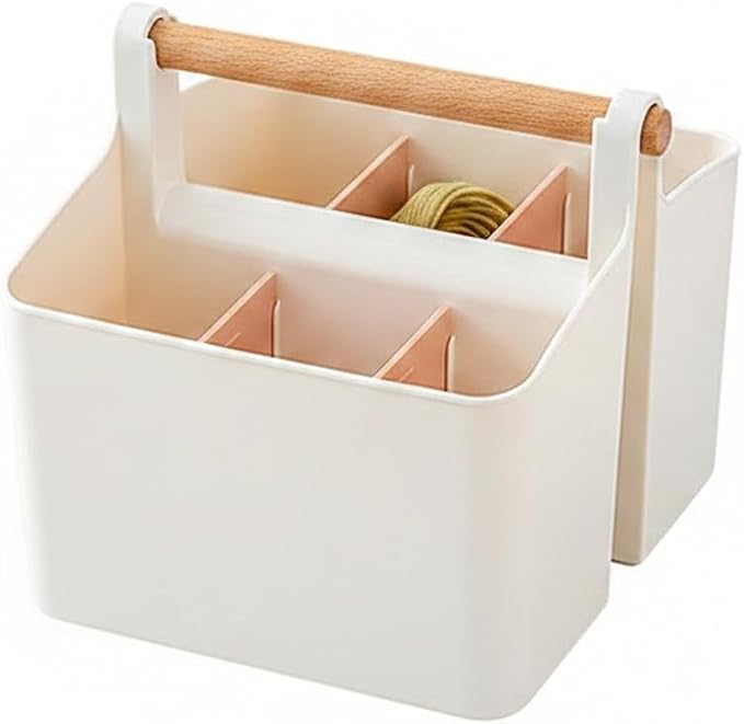 Dog Grooming Tool Organizer Box, Rigid PP Plastic Carry Case for Clippers & Combs, Portable Storage Container with Handle, 6.5 x 6.3 x 4.5 Inches