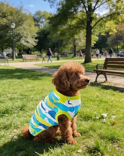 PET SHOW 4 Pack Summer Dog Shirts for Extra Small Doggies Boy UPF 50+ UV Sun Protection Cooling Clothes Tank Top Shark Puppy Kitten Cats T-Shirts Pet Holiday Party Sleeveless Vest Blue(X-Small)