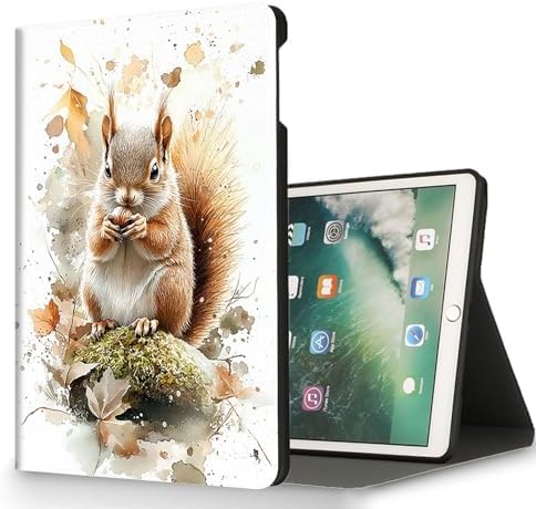 for Microsoft Surface Go 4/3/2/1-10.5" 2021 Tablet Case,Auto Wake/Sleep,Adjustable Stand Protective Cover - Cute Squirrel Nut