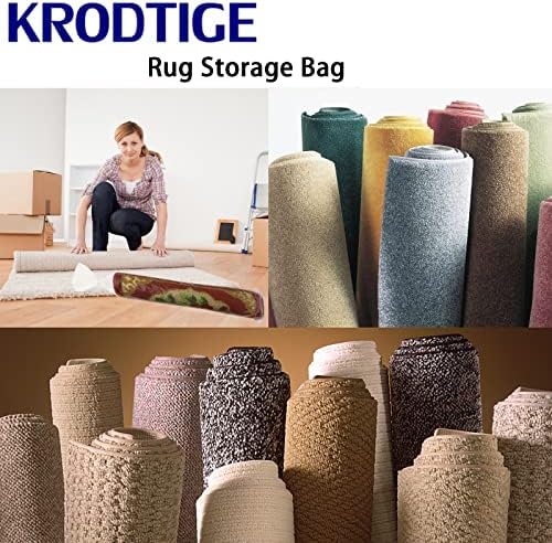 4 Pcs Large Plastic Rug Storage Bag with 10 Ties,Fits Rugs up to 10'x14' Extra Large Clear Carpet Bag Moving Bag, Packing, Shipping and Storage (No Vent Holes)