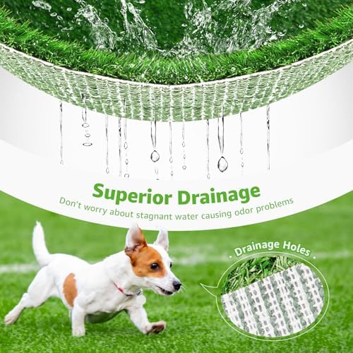 Artificial Dog Grass Pad 2 Pack，20"x 25" Replacement Fake Grass Turf Mat | Easy to Clean, with Drainage, Reusable, Realistic, Fake Grass Mat, for Apartment, Balcony, Outddor Use